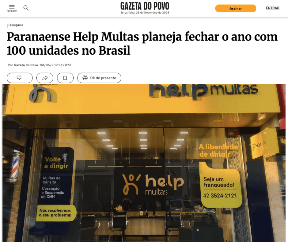 Help Multas na Gazeta do Povo